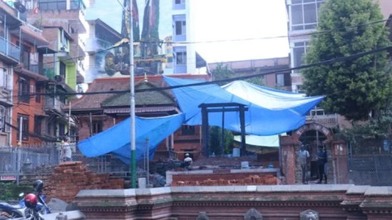 अवशेषको आधारमा पुनःनिर्माण हुँदै ऐतिहासिक नरनारायण मन्दिर